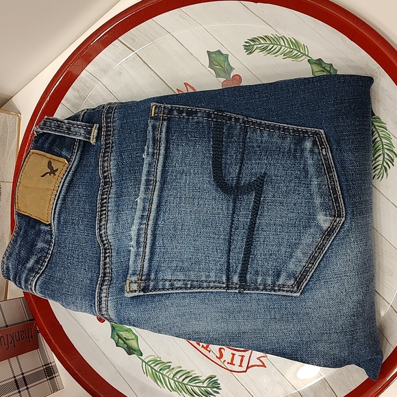 ⛄EUC American Eagle, Dark Rinse, Hi-Rise Skinny, Super Stretch, Jeggings, 00 - Picture 5 of 13